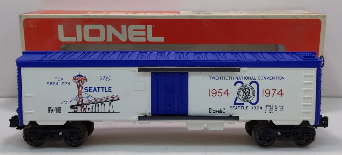Lionel 6-9864 O Seattle TCA Convention Reefer Car EX/Box