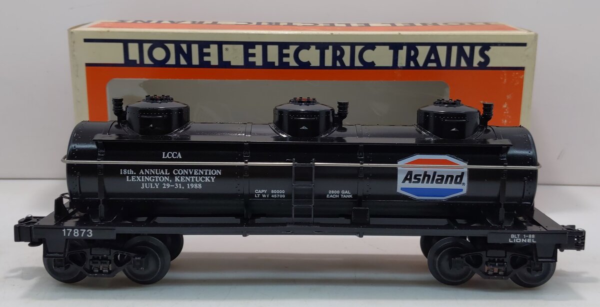 Lionel 6-17873 O Gauge LCCA 1988 Ashland Three-Dome Convention Tank Car