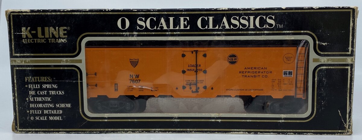 K-Line K7607 O Norfolk & Western Classic Reefer Car LN/Box