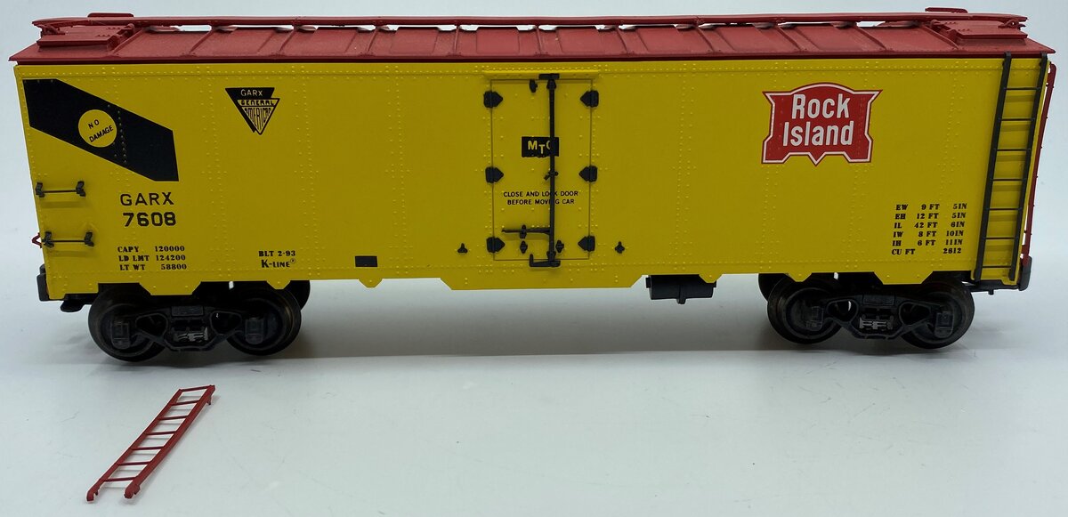 K-Line K7608 O Gauge Rock Island Refrigerator Car (3-Rail) NIB
