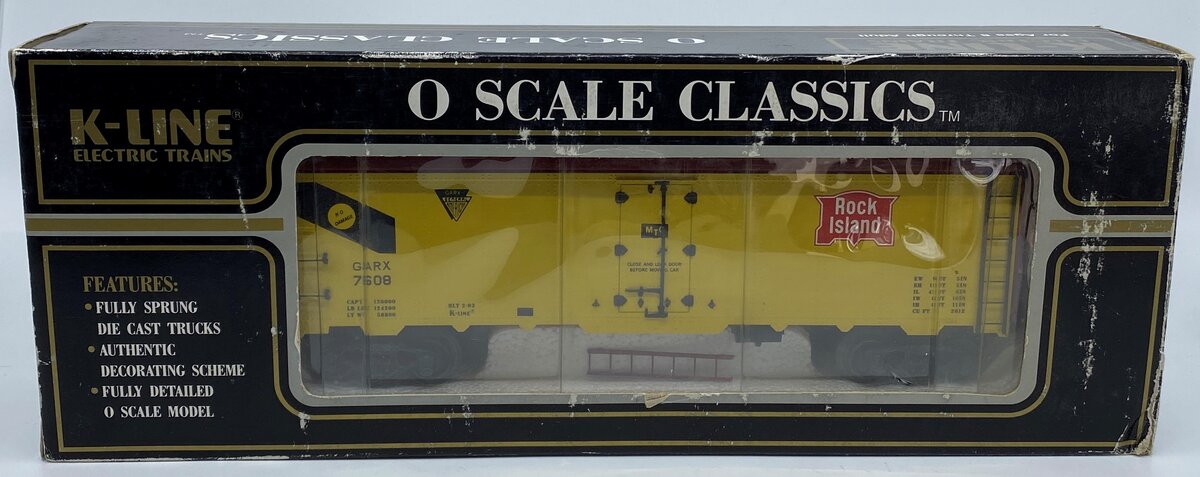K-Line K7608 O Gauge Rock Island Refrigerator Car (3-Rail) NIB