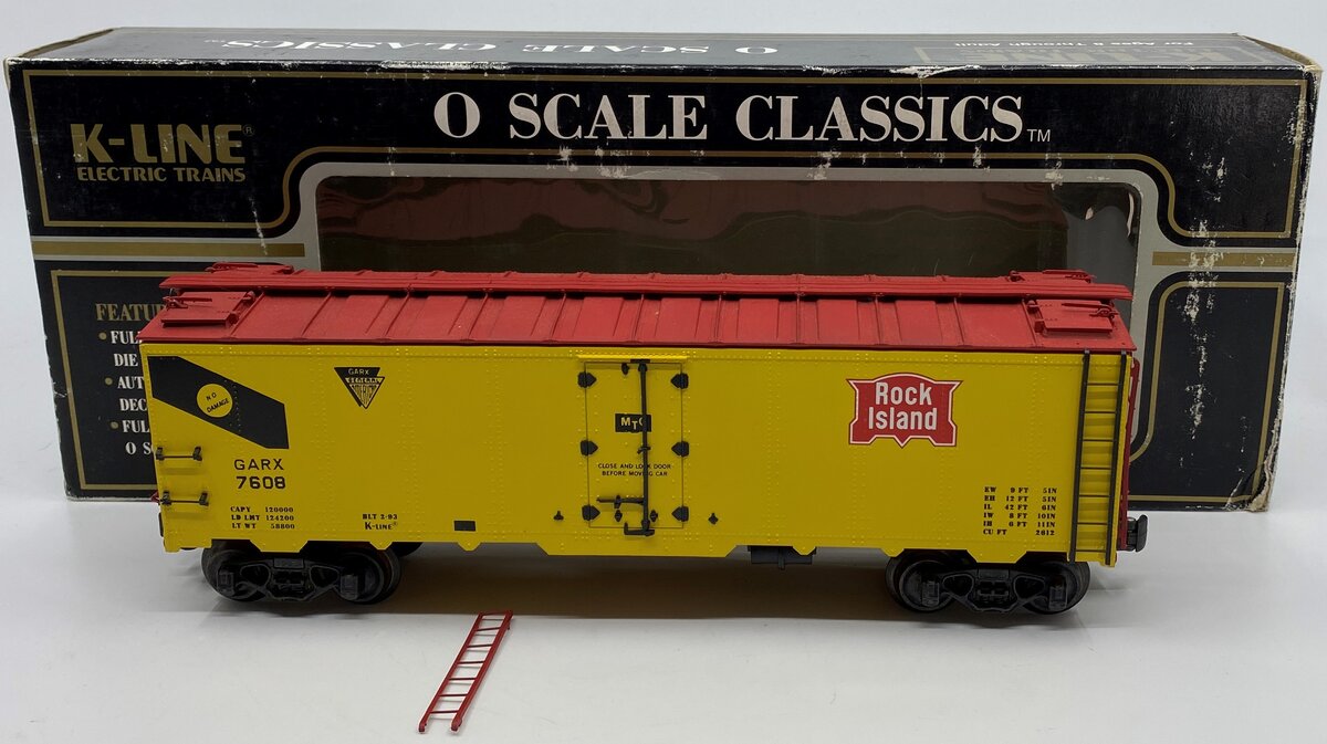 K-Line K7608 O Gauge Rock Island Refrigerator Car (3-Rail) NIB