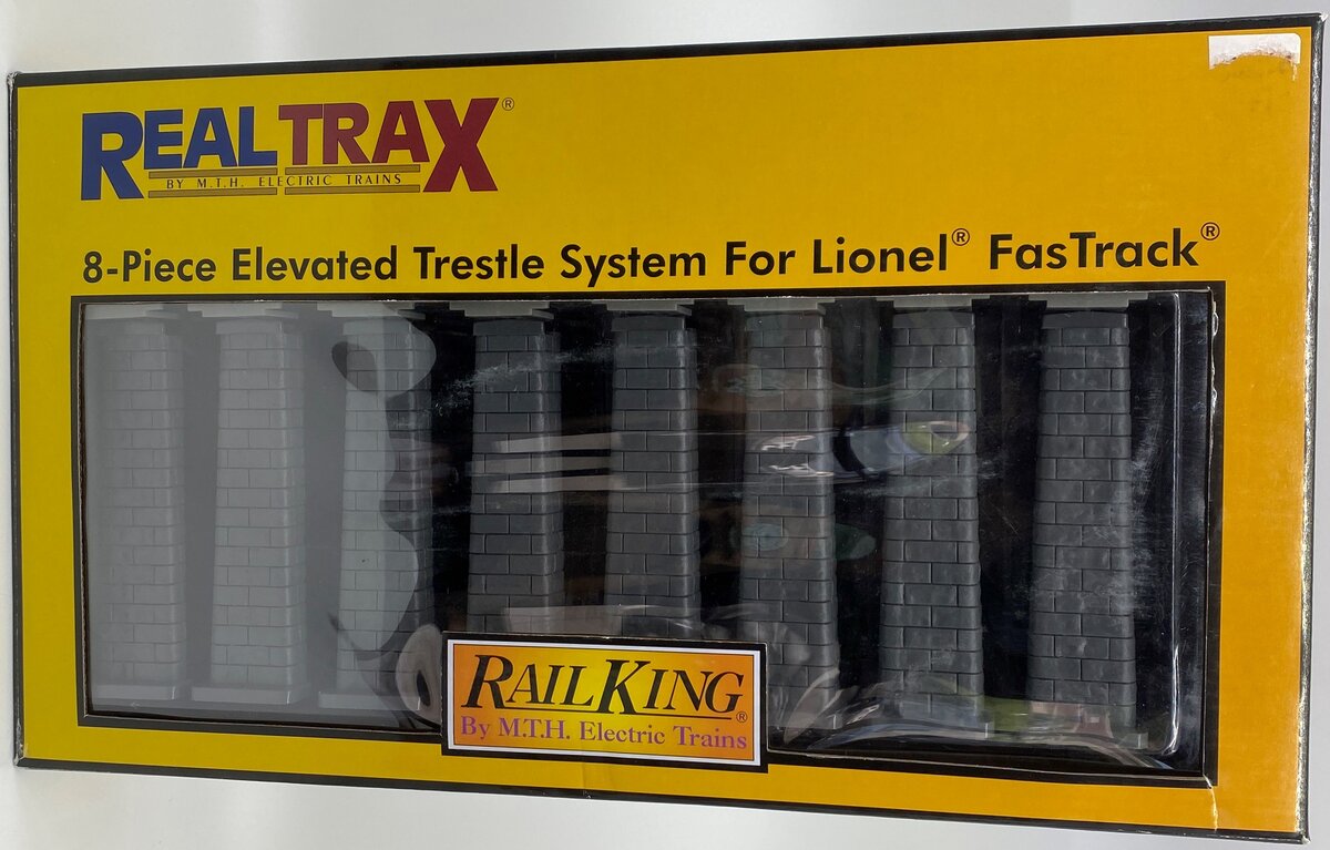 MTH 40-1134 O FasTrack Elevated Trestle Set (Set of 8) LN/Box