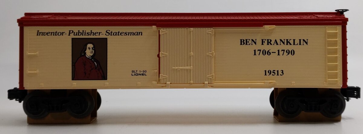 Lionel 6-19513 O Gauge Benjamin Franklin Reefer Car LN/Box