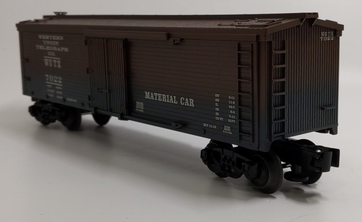 Lionel 6-26165 O Gauge LRRC Western Union Telegraph Co. Woodsided Reefer #7022 LN/Box