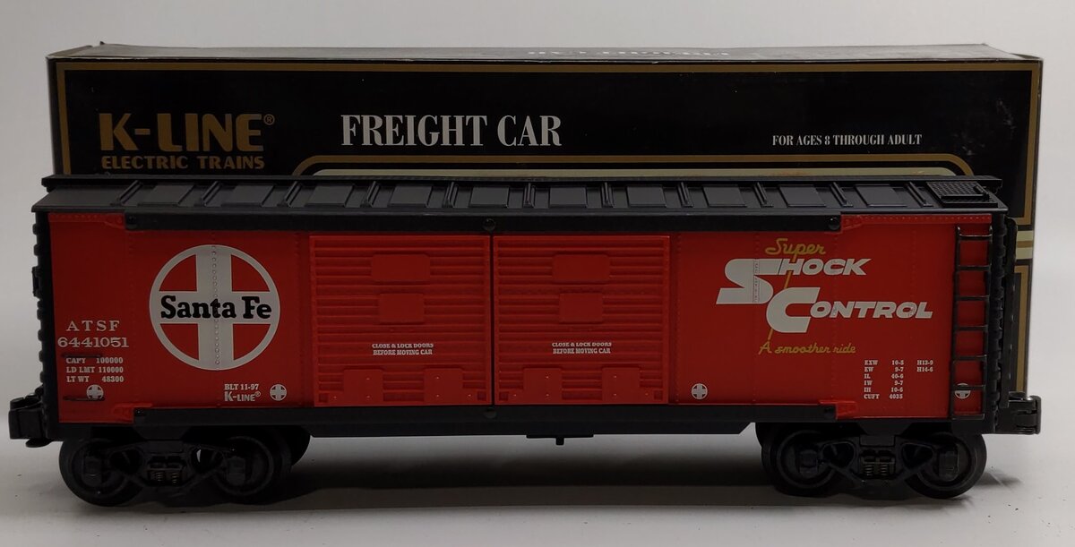 K-Line K644-1051 O Gauge Santa Fe Double Door Boxcar LN/Box
