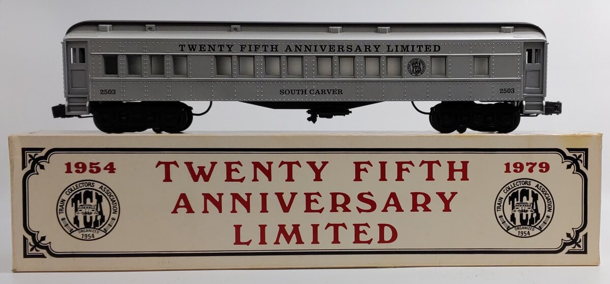 Williams 2503 O Gauge TCA 25th Anniversary "South Carver" Passenger Car #2503 LN/Box