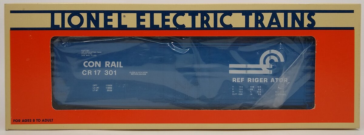 Lionel 6-17301 O Gauge Conrail Standard Reefer LN/Box