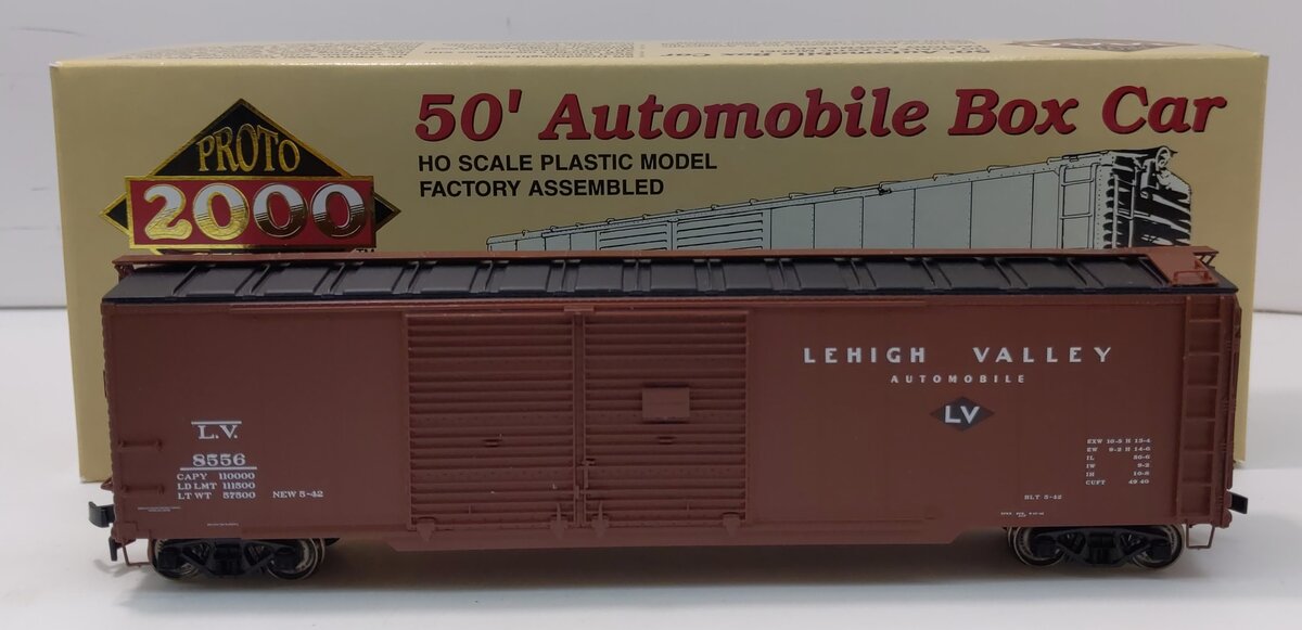 Proto 2000 8556 HO Lehigh Valley 50' Automobile Box Car w/End Doors LN/Box
