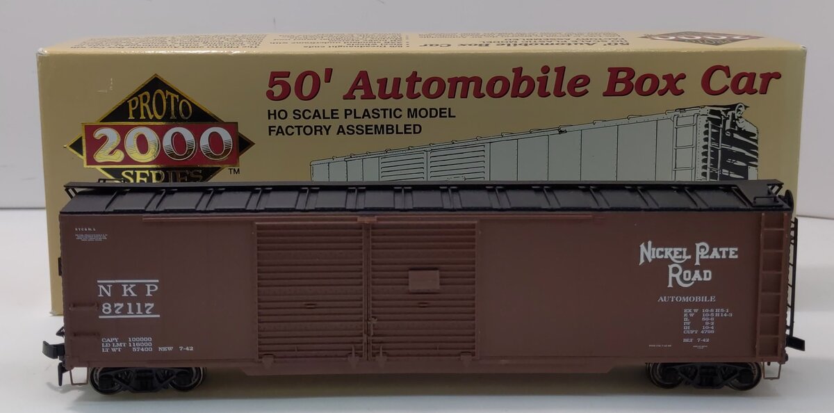 Proto 2000 87117 HO Nickel Plate Road 50' Automobile Box Car LN/Box