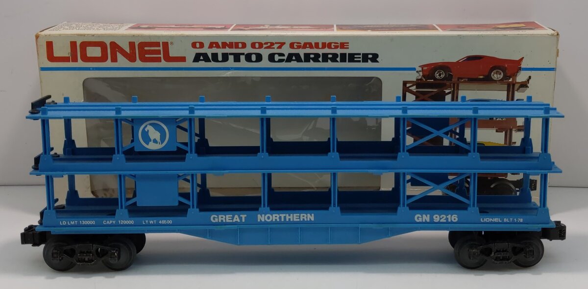 Lionel 6-9216 O Gauge Great Northern 3-Tier Auto Carrier EX/Box