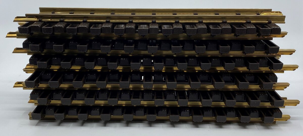 LGB 10000 G Scale 12 Inch Brass Rail Straight Track Sections (Box of 12) LN/Box
