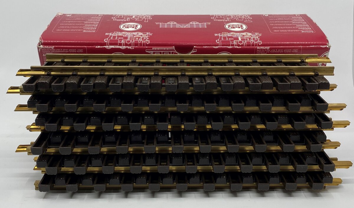LGB 10000 G Scale 12 Inch Brass Rail Straight Track Sections (Box of 12) LN/Box