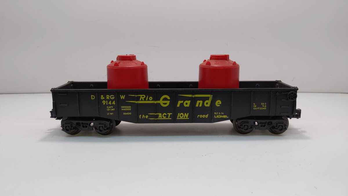 Lionel 6-9144 O Gauge Denver & Rio Grande Western Gondola #9144 LN/Box