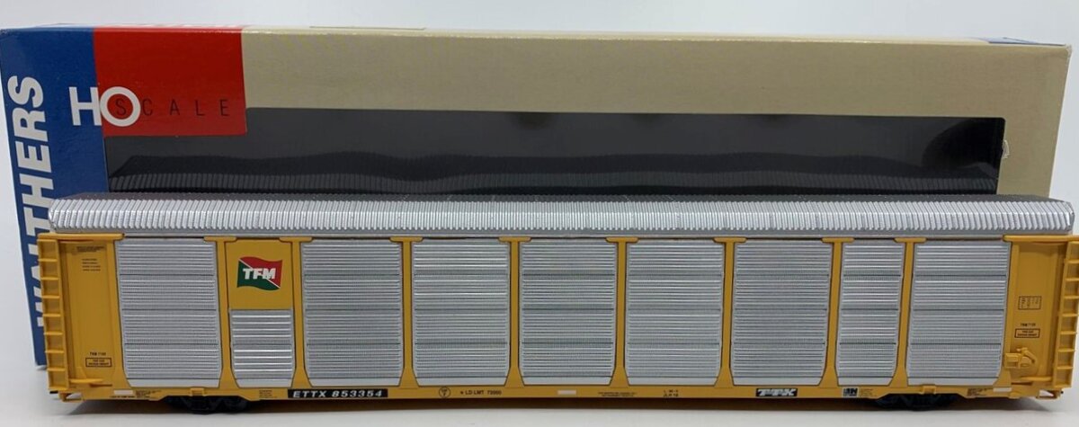 Walthers 932-4866 HO TFM Thrall 89' Tri-Level Auto Carrier #853354