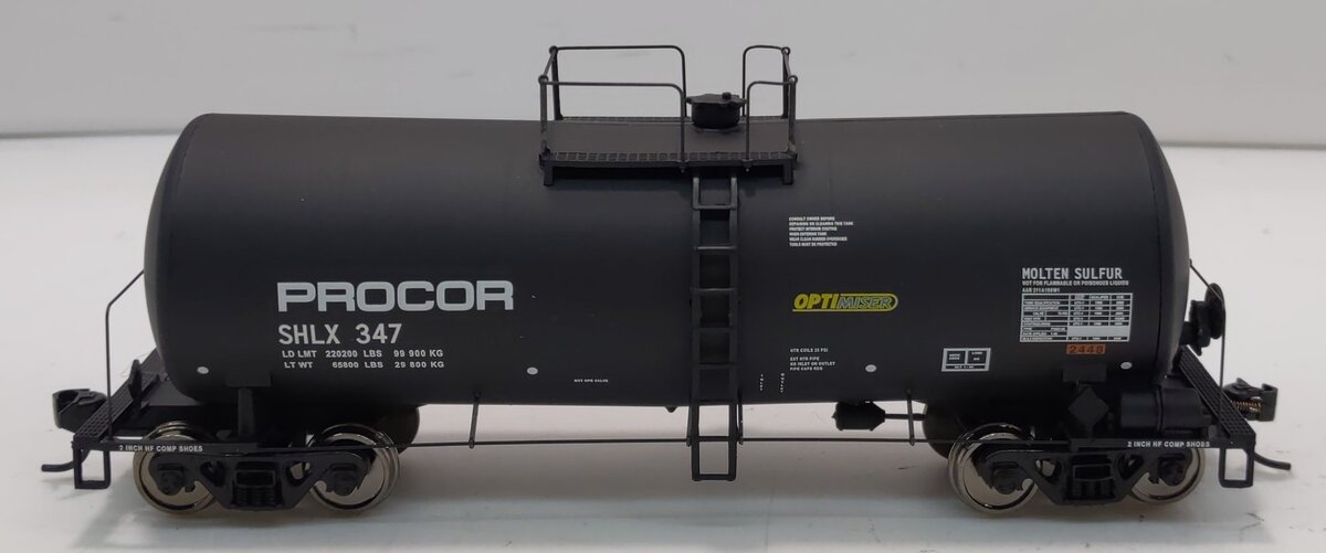 Walthers 932-7228 HO Scale Procor UTLX 16,000 Gallon Funnel Flow Tank Car #347