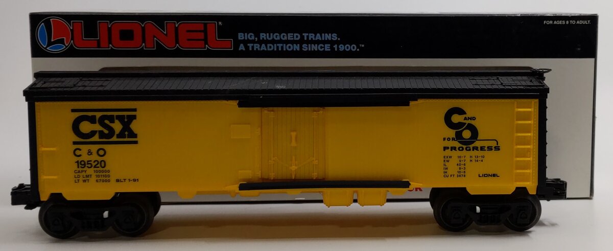 Lionel 6-19520 O Gauge CSX Reefer Car #19520 LN/Box