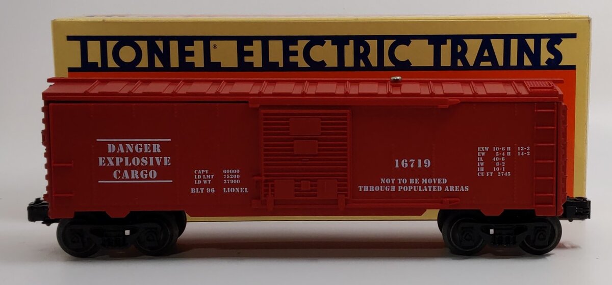 Lionel 6-16719 O Gauge Exploding Boxcar #16719 NIB