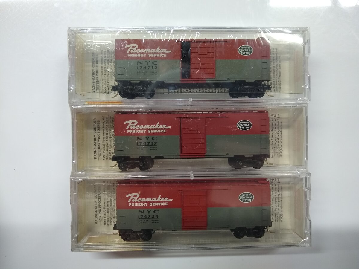 Micro-Trains 02000242 N NYC Pacemaker 40' Standard Single-Door Boxcar (Set of 3)