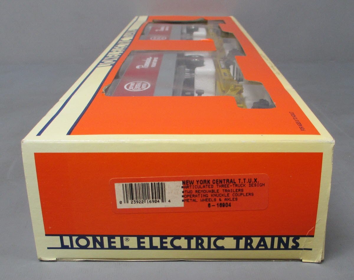 Lionel 6-16904 O New York Central T.T.U.X. Flat Cars w/2 Intermodal Containers LN/Box