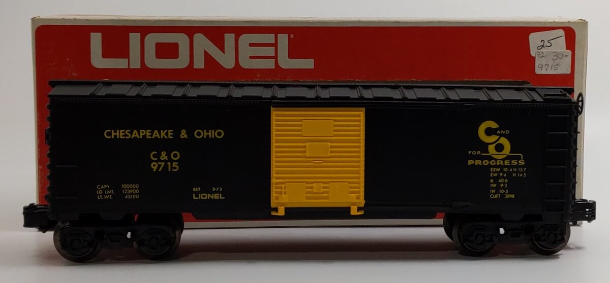 Lionel 6-9715 O Gauge Chesapeake & Ohio Boxcar