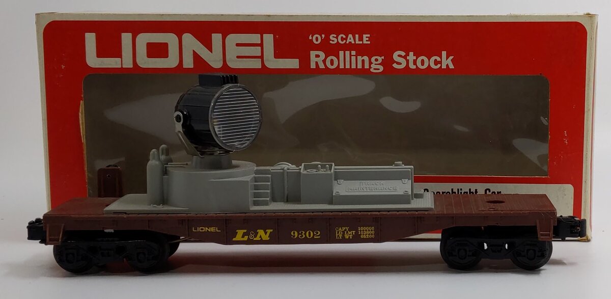 Lionel 6-9302 O Gauge Louisville & Nashville Operating Searchlight Car LN/Box
