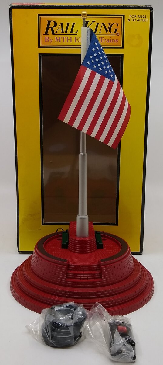 MTH 30-9103 O Scale Operating American Waving Flag LN/Box