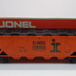 Lionel 6-9264 O Gauge Illinois Central Quad Hopper #9264 EX/Box