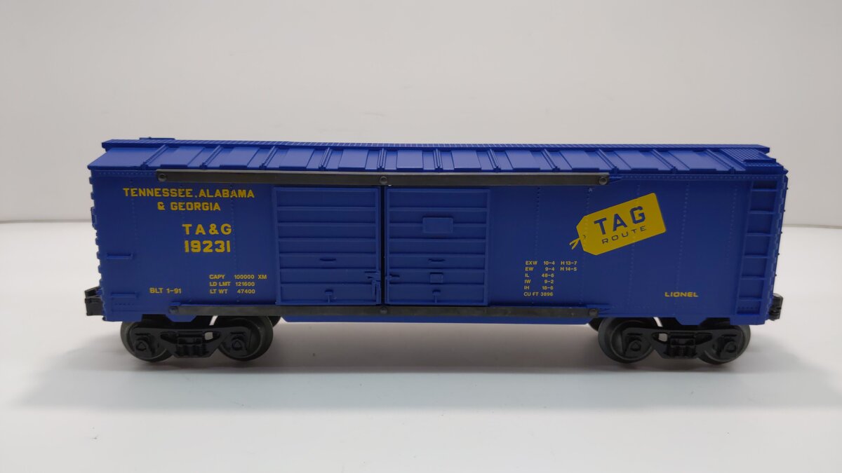 Lionel 6-19231 O Gauge Tennessee, Alabama and Georgia Double Door Boxcar LN/Box
