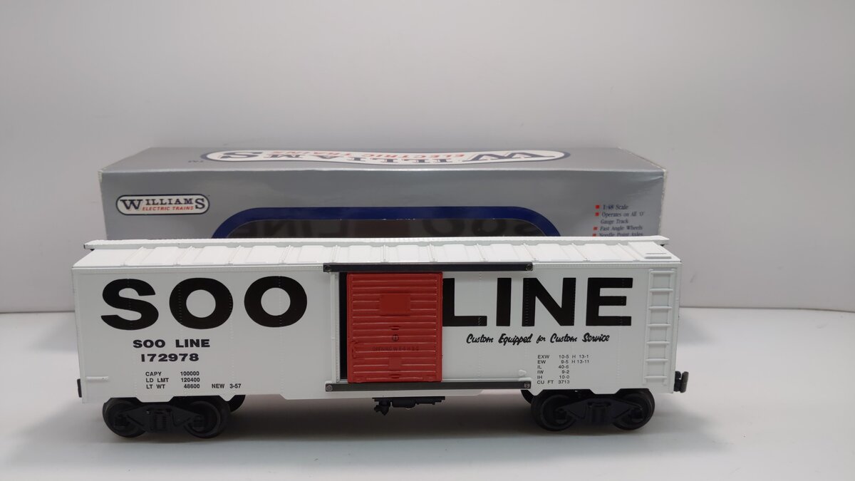 Williams WAL33 O Gauge Soo Line Boxcar #172978 NIB