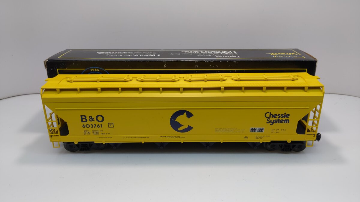 Weaver 2079 O Gauge Chessie System ACF Centerflow Covered Hopper #603761 LN/Box