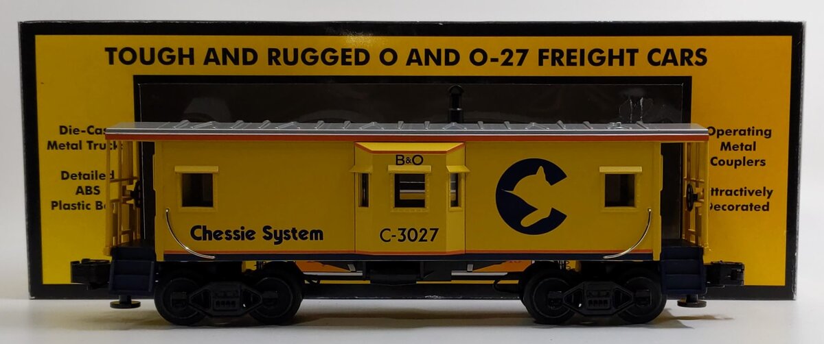 MTH 30-7713 O Gauge Chessie Bay Window Caboose #3027 LN/Box