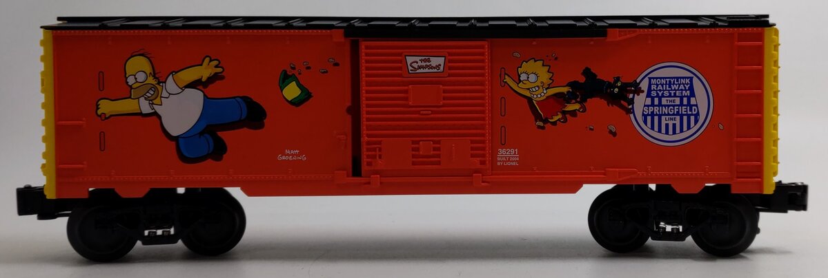 Lionel 6-36291 O Gauge The Simpsons Boxcar LN/Box