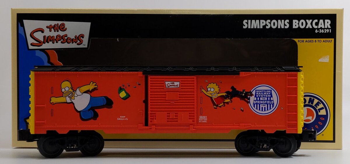 Lionel 6-36291 O Gauge The Simpsons Boxcar LN/Box