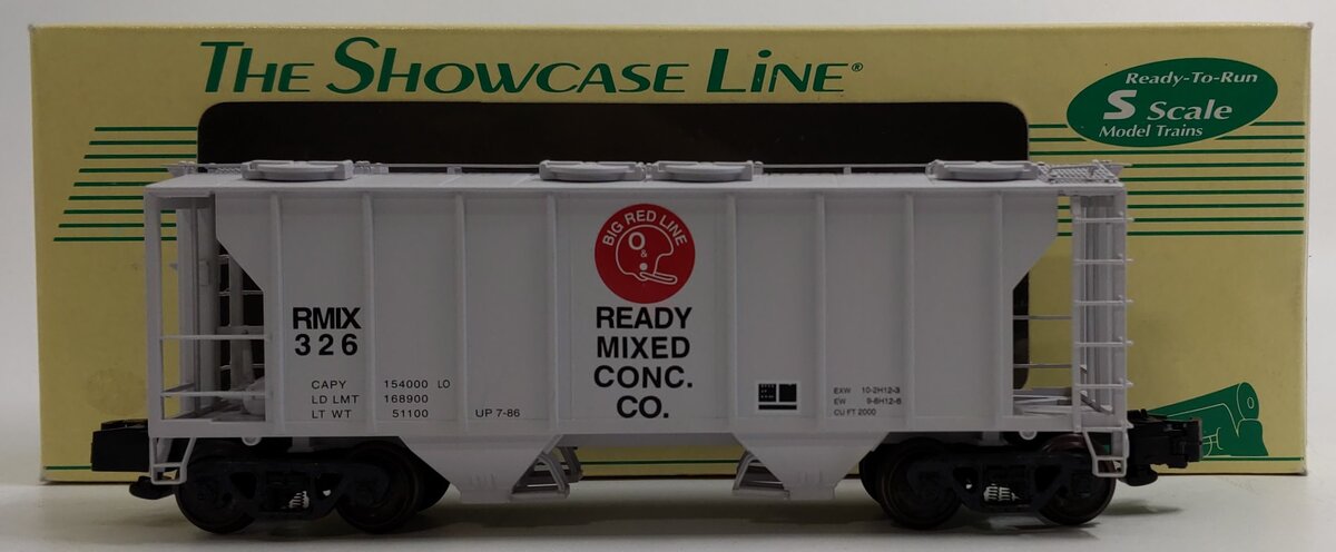 S-Helper 00090 S Gauge Ready Mixed Concrete PS-2 2-Bay Hopper #326 EX/Box