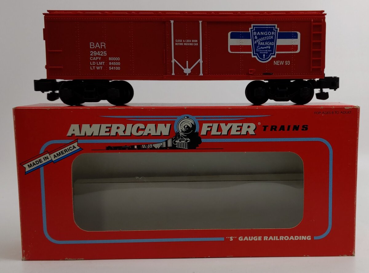 American Flyer 6-48316 S Gauge Bangor & Aroostook Refrigerator Car #29425 LN/Box