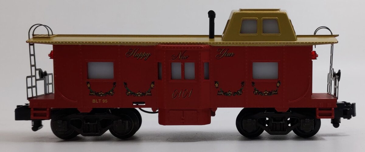 American Flyer 6-48712 S Gauge Christmas Lighted Bay Window Caboose #0101 LN/Box