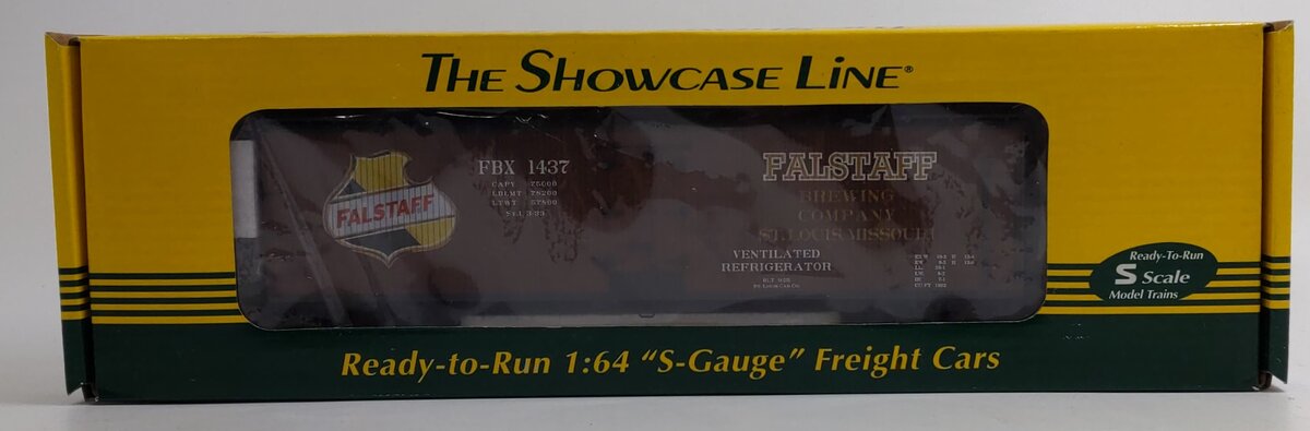 S-Helper 02046 S Gauge Falstaff 4-0' Wooden Billboard Reefer #1437 LN/Box