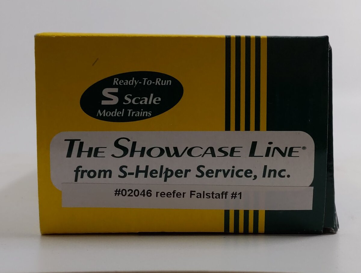 S-Helper 02046 S Gauge Falstaff 4-0' Wooden Billboard Reefer #1437 LN/Box