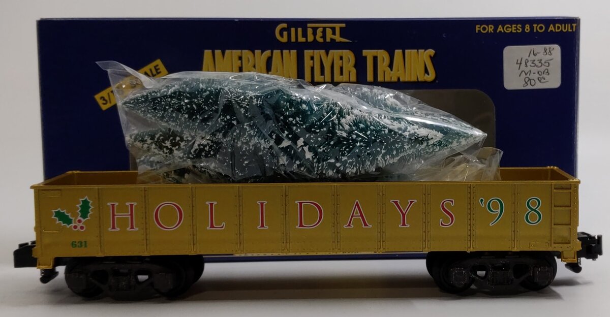 American Flyer 6-48335 S Gauge Holiday Gondola w/Christmas Trees NIB
