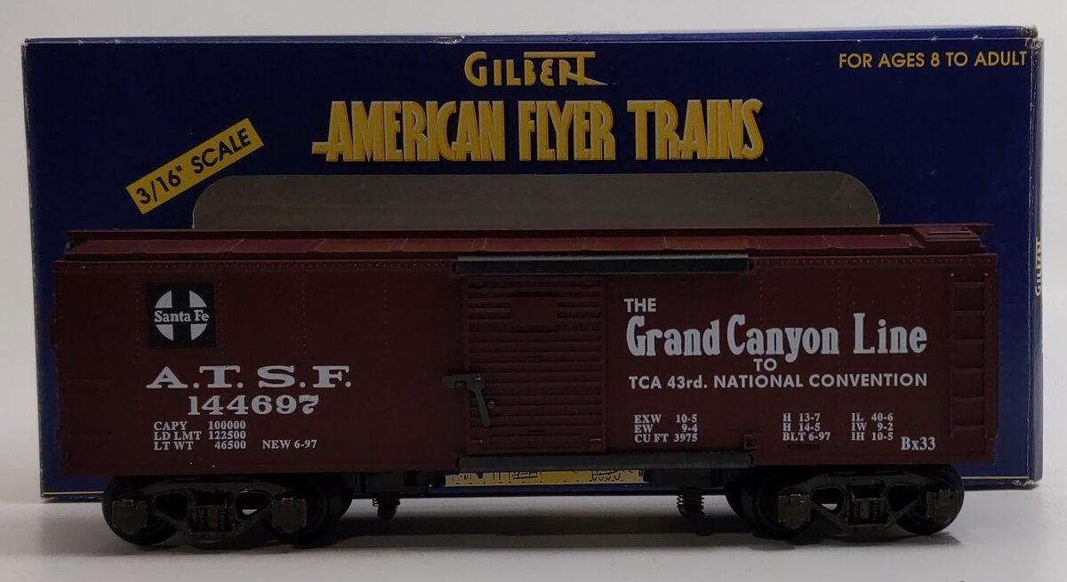 American Flyer 6-48200 S Gauge A.T.S.F 1997 TCA Boxcar #144697 LN/Box