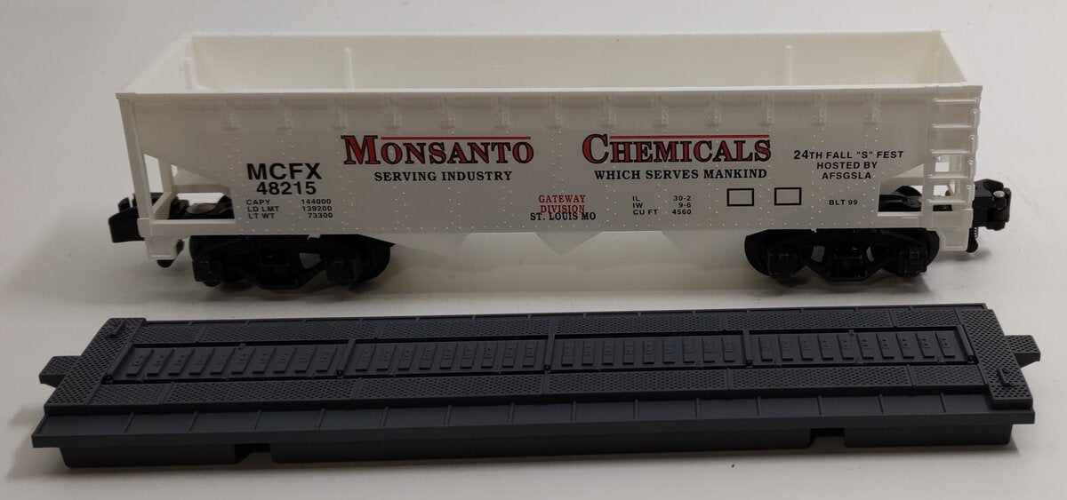 American Flyer 6-48215 S Gauge Monsanto Chemicals 3-Bay Covered Hopper LN/Box
