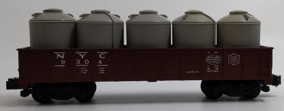 American Flyer 4-9304 S Scale New York Central Gondola w/Canisters #9304 LN/Box