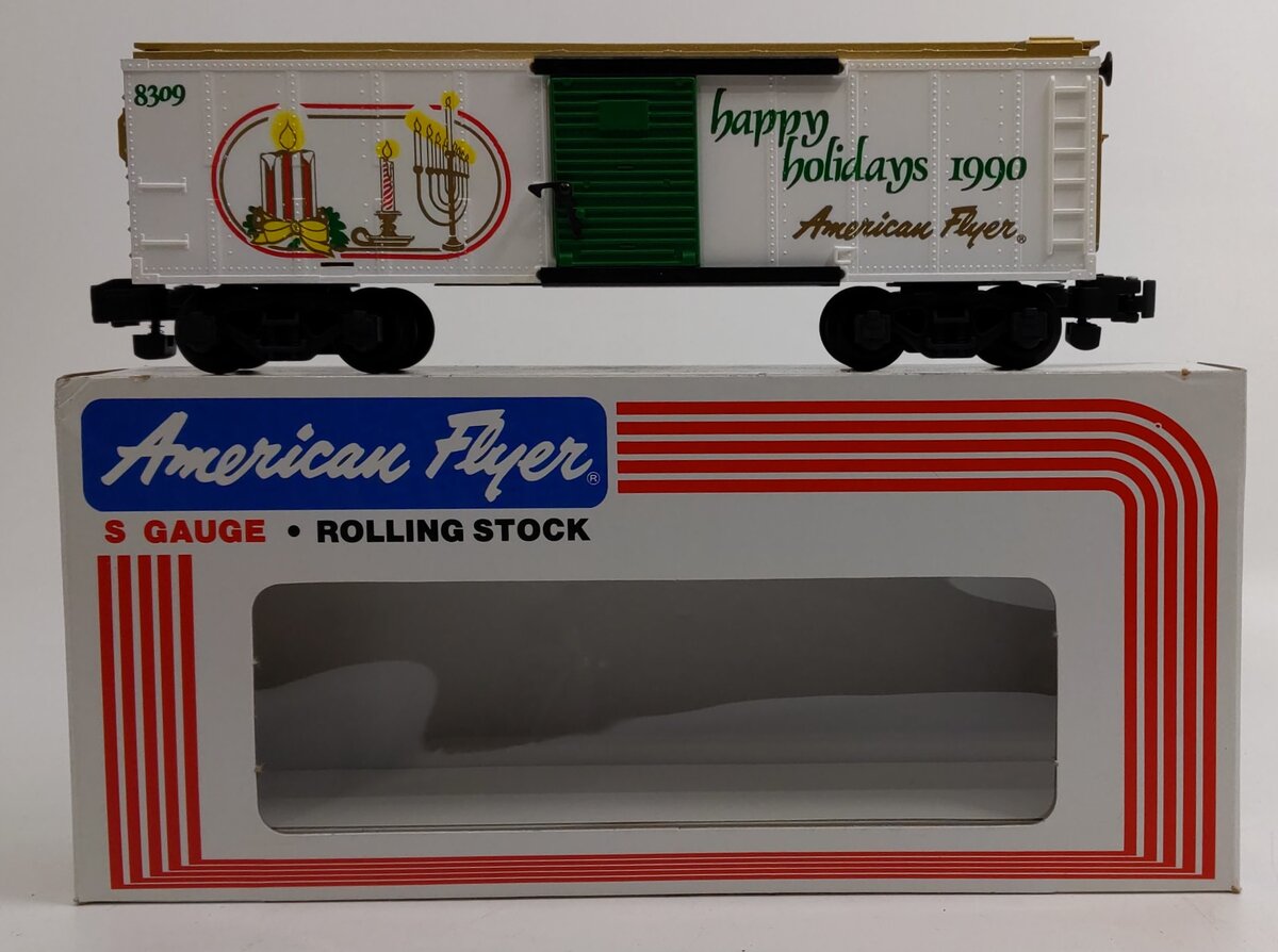American Flyer 6-48309 S Gauge 1990 Seasons Greetings Boxcar #8309 LN/Box