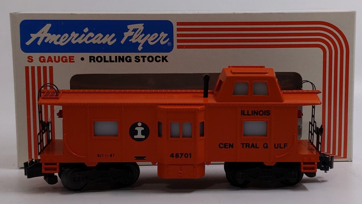American Flyer 6-48701 S Gauge Illinois Central Gulf Window Caboose #48701 LN/Box