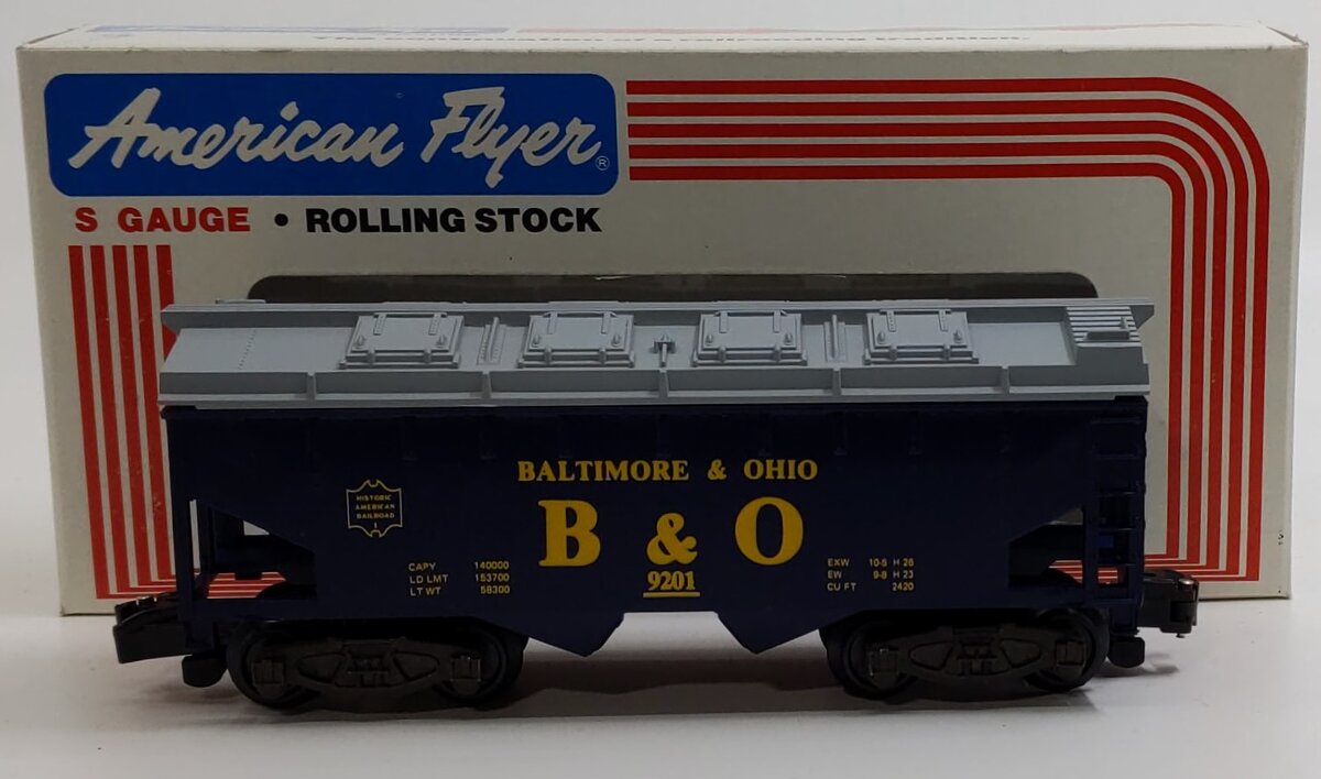 American Flyer 4-9201 S Gauge Baltimore & Ohio Covered Hopper LN/Box