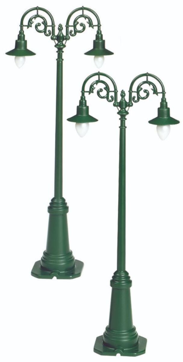 MTH 10-1095 Standard Gauge Dark Green #67 Lamp Post Set (Pack of 2) LN/Box