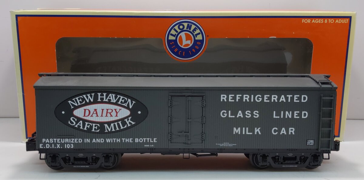 Lionel 6-17366 O Gauge New Haven Milk Refrigerator Car #103