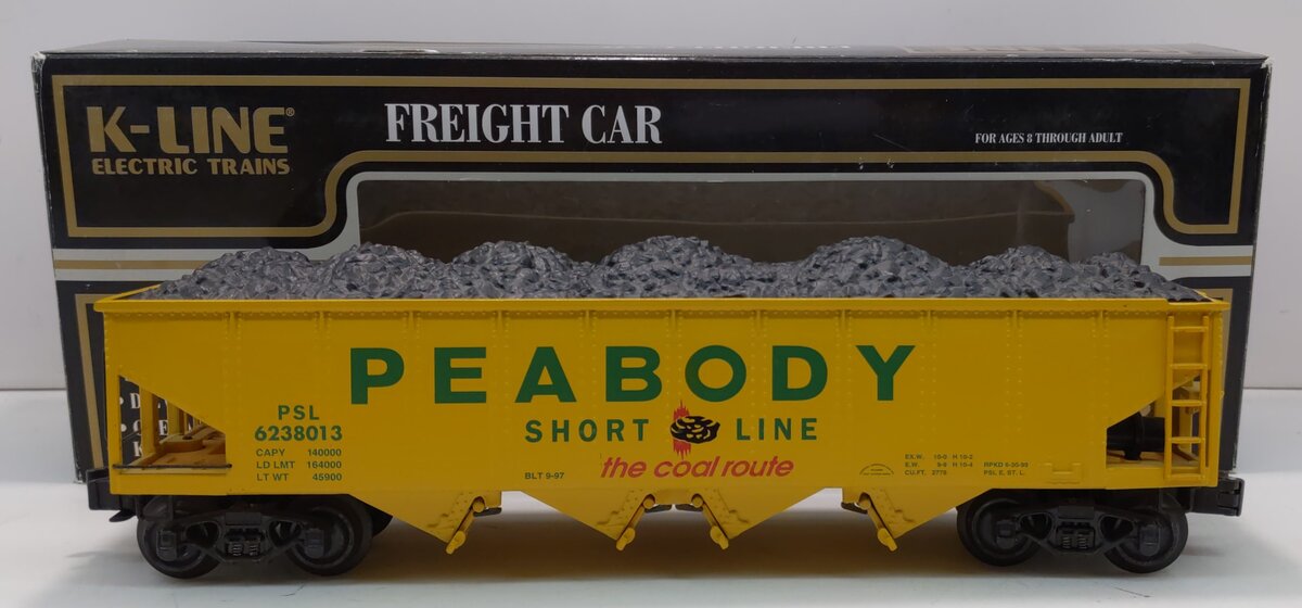 K-Line K623-8013 O Gauge Diecast Peabody Hopper w/Coal Load MT/Box