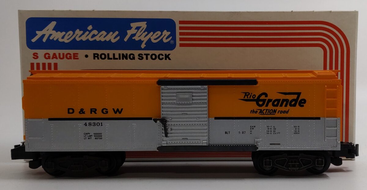 American Flyer 6-48301 S Gauge Denver & Rio Grande Boxcar #48301 LN/Box